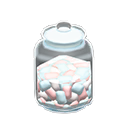 glazen pot [Marshmallows] (Wit/Veelkleurig)