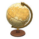 globe terrestre [Sépia] (Jaune/Brun)