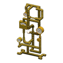golden meter and pipes