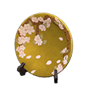 golden decorative plate: () Yellow / Pink