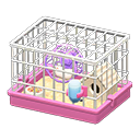 cage à hamster [Rose] (Rose/Multicolore)