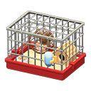 cage à hamster [Rouge] (Rouge/Multicolore)