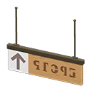 hanging guide sign [Brown] (Beige/Gray)