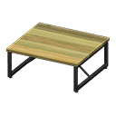 ijzeren-houten tafel [Oud] (Bruin/Zwart)
