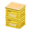 疊起來的飲料物流箱 [黃色] (黃色/白色)