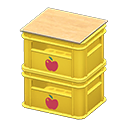 stacked bottle crates [Yellow] (Yellow/Red)