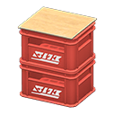 stacked bottle crates [Red] (Red/White)