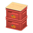 stacked bottle crates [Red] (Red/Orange)