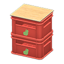 stacked bottle crates [Red] (Red/Green)