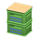stacked bottle crates [Green] (Green/Blue)