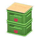 stacked bottle crates [Green] (Green/Red)