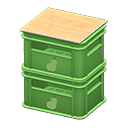 stacked bottle crates [Green] (Green/Green)