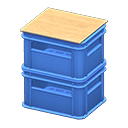 stacked bottle crates [Blue] (Blue/Blue)