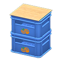 疊起來的飲料物流箱 [藍色] (藍色/橘色)