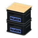 stacked bottle crates [Black] (Black/Blue)