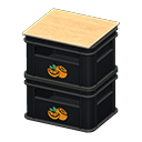 stacked bottle crates [Black] (Black/Orange)