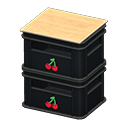 stacked bottle crates [Black] (Black/Red)