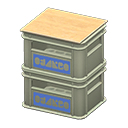 stacked bottle crates [Gray] (Gray/Blue)