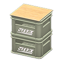 stacked bottle crates [Gray] (Gray/White)