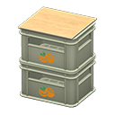 stacked bottle crates [Gray] (Gray/Orange)