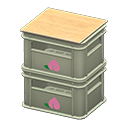stacked bottle crates [Gray] (Gray/Pink)