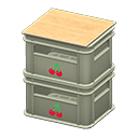 stacked bottle crates [Gray] (Gray/Red)