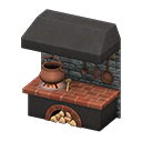 石材建的廚房 [黑色] (黑色/棕色)