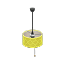 lámpara techo con pantalla (Negro/Amarillo)