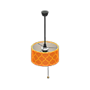 lámpara techo con pantalla (Negro/Naranja)