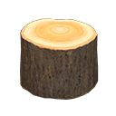 log stool: (Dark wood) Brown / Beige