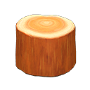 log stool: (Orange wood) Orange / Beige