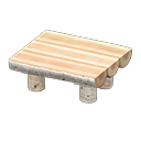 log dining table [White birch] (White/White)