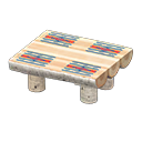table tronc [Bouleau] (Blanc/Multicolore)