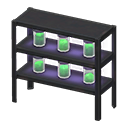 glowing-moss-jar shelves [Black] (Black/Green)