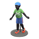 maniquí infantil [Negro] (Negro/Verde)