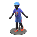 maniquí infantil [Negro] (Negro/Azul)