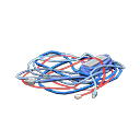 tas de câbles entremêlés [Bleu et rouge] (Bleu/Rouge)