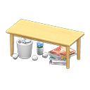 sloppy table [Light wood] (Beige/Colorful)