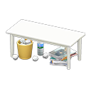 だらしないテーブル [ホワイト] (ホワイト/カラフル)