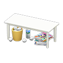 rommelige tafel [Wit] (Wit/Veelkleurig)