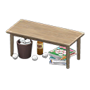 sloppy table [Ash brown] (Brown/Colorful)