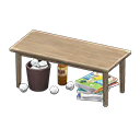 sloppy table [Ash brown] (Brown/Colorful)