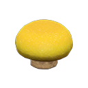 mush low stool: (Yellow mushroom) Yellow / Beige