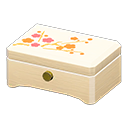 wooden music box: (White wood) White / Orange