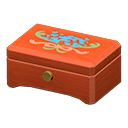 wooden music box: (Cherry wood) Red / Blue