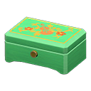 wooden music box: (Green) Green / Orange