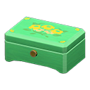 wooden music box: (Green) Green / Yellow