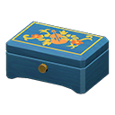 wooden music box: (Blue) Blue / Orange