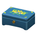 wooden music box: (Blue) Blue / Yellow