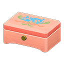 wooden music box: (Pink wood) Pink / Blue
